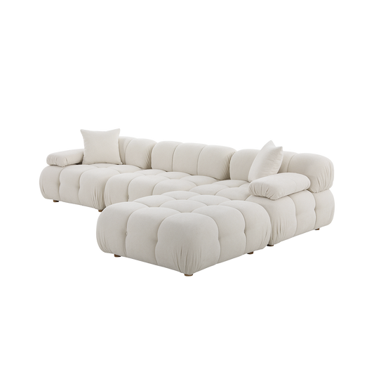 Sectional Sofa Off White with Modern Design
