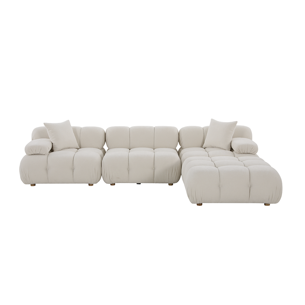 Sectional Sofa Off White with Modern Design