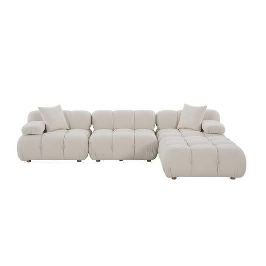Sectional Sofa Off White with Modern Design