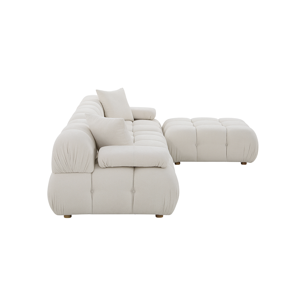 Sectional Sofa Off White with Modern Design