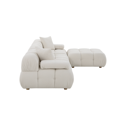 Sectional Sofa Off White with Modern Design