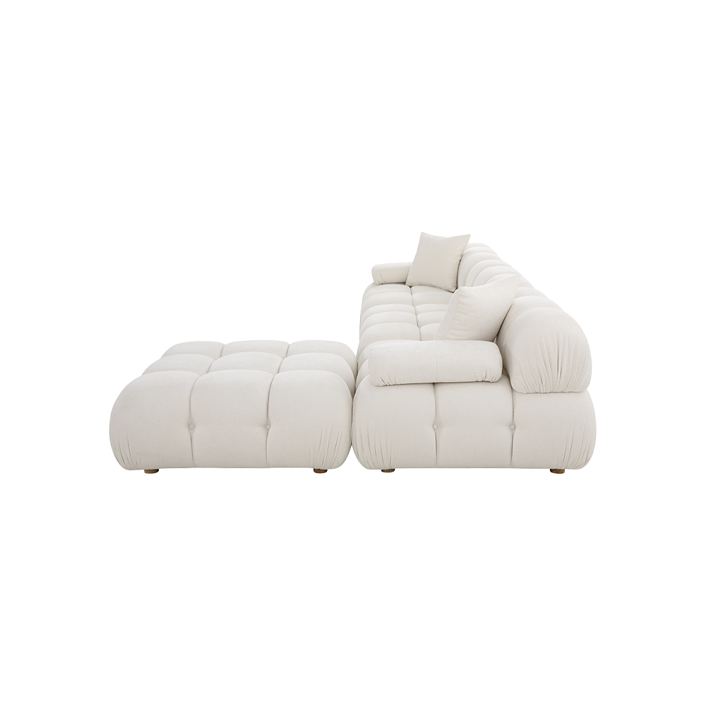Sectional Sofa Off White with Modern Design
