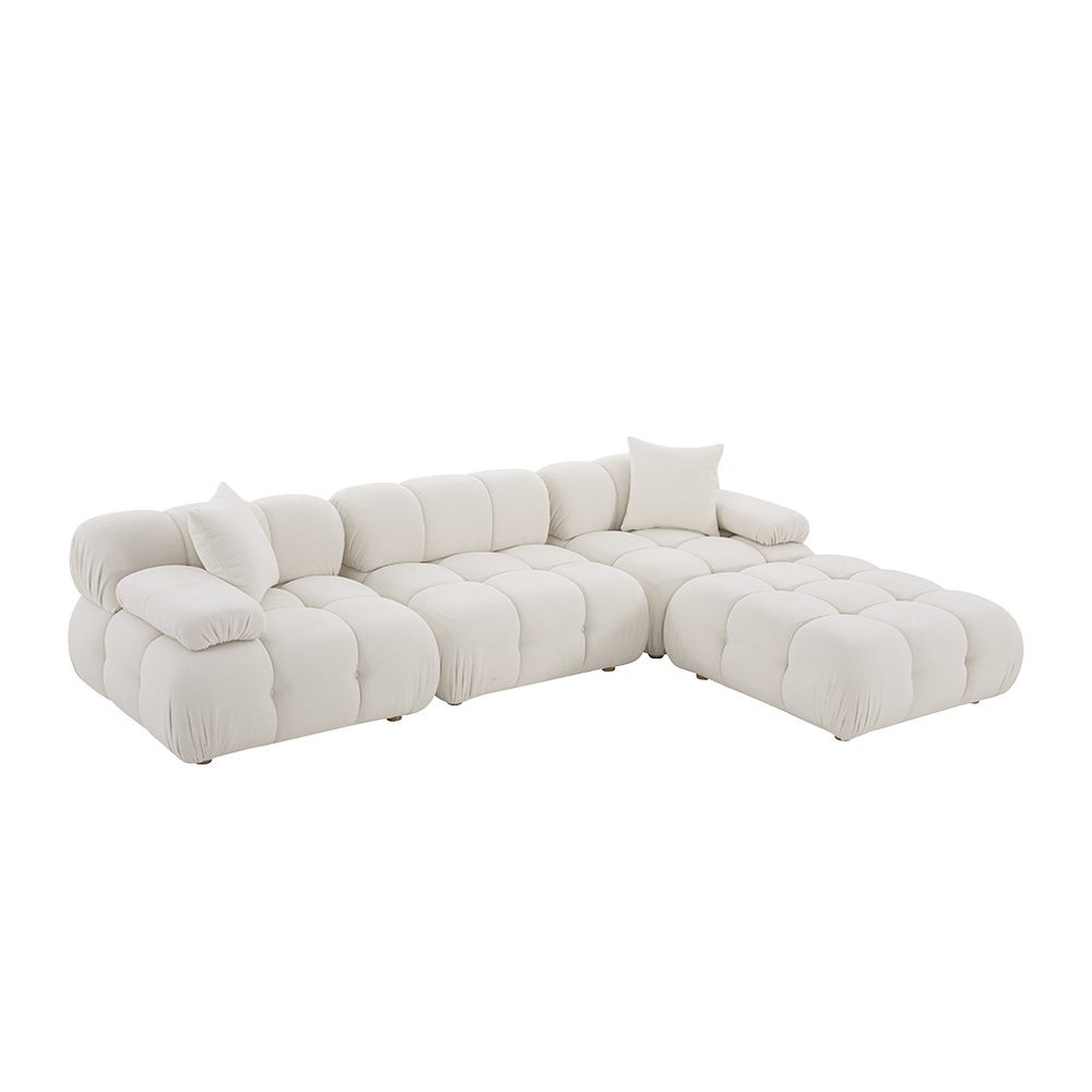 Sectional Sofa Off White with Modern Design