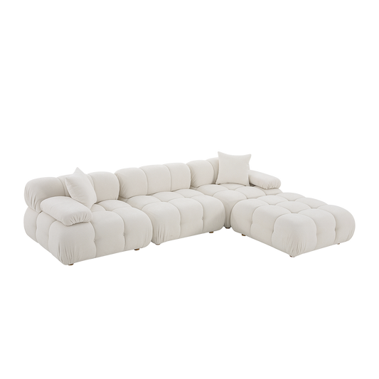 Sectional Sofa Off White with Modern Design