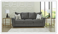 Gray Fabric 3-Seater Sofa with Slope Arm Design