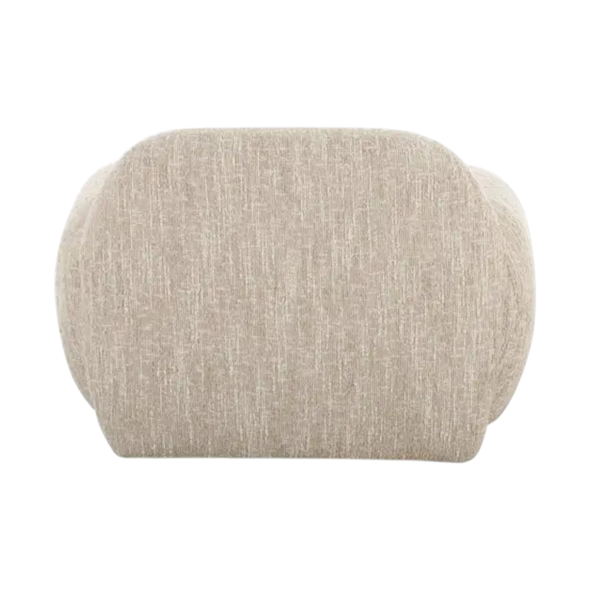 Lounge Chair in Off White with Curved Back Design