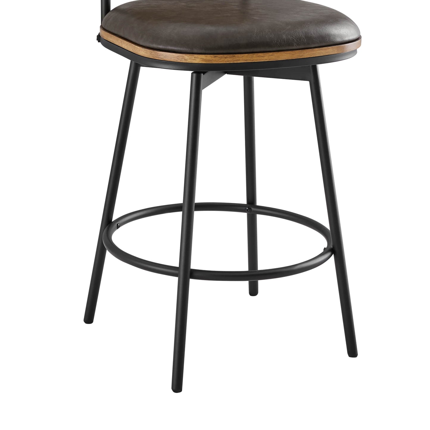 Swivel Bar Stools with Upholstered Seat and Back Rest
