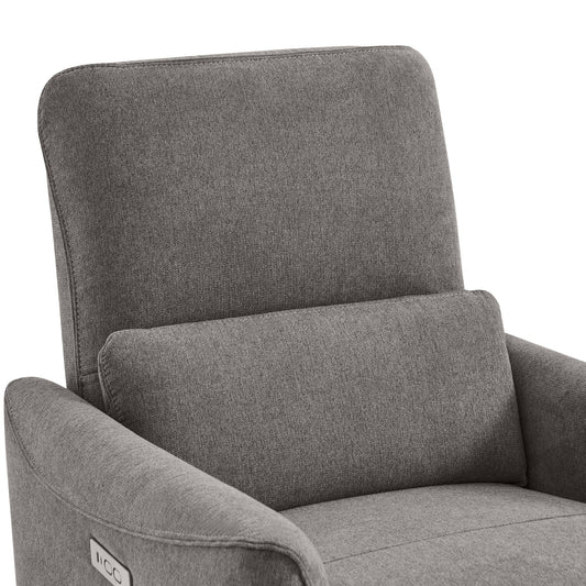 Modern Power Swivel Glider Recliner with Adjustable Headrest