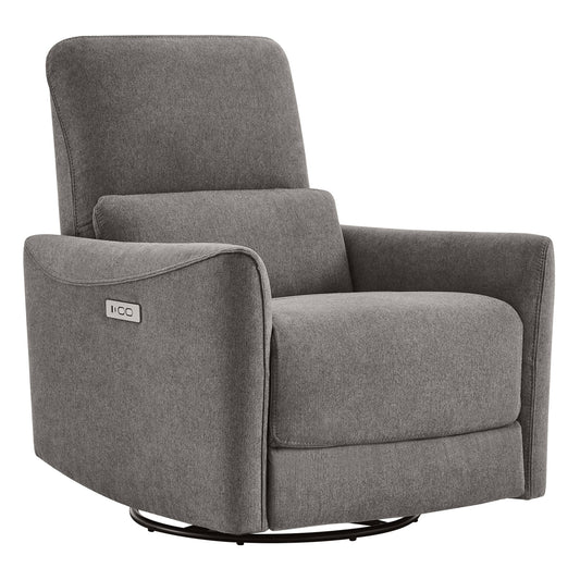 Modern Power Swivel Glider Recliner with Adjustable Headrest