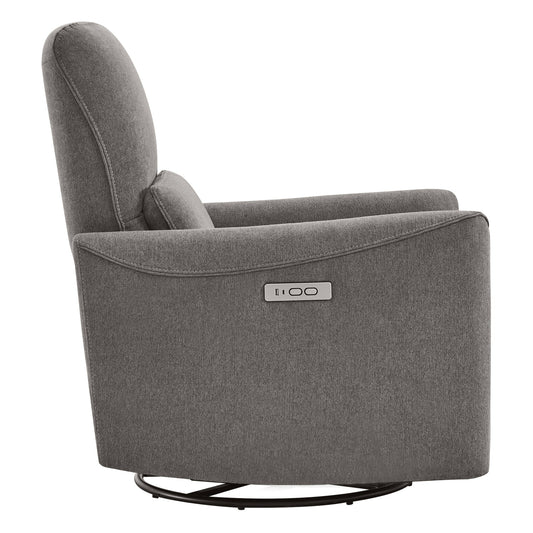 Modern Power Swivel Glider Recliner with Adjustable Headrest