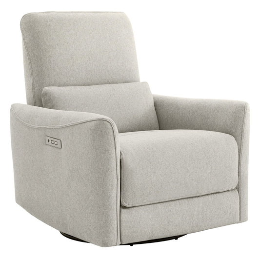 Modern Power Swivel Glider Recliner with Adjustable Headrest