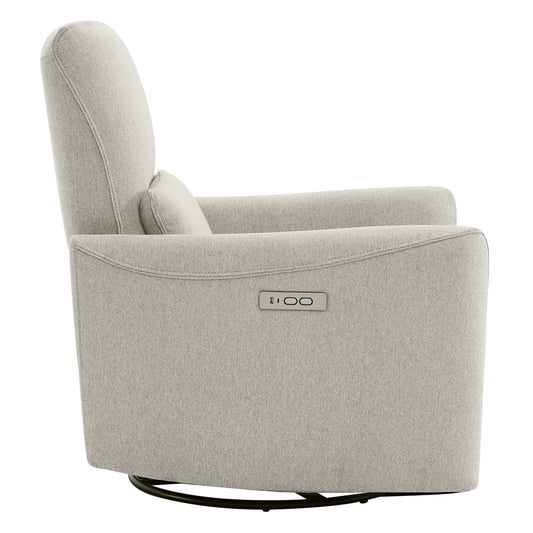 Modern Power Swivel Glider Recliner with Adjustable Headrest