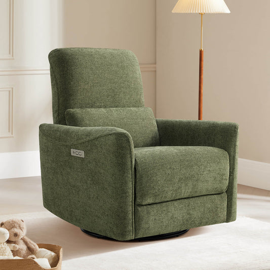 Swivel Nursery Glider Recliner with Power Recline