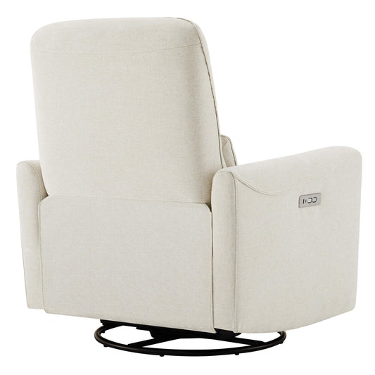 Modern Power Swivel Glider Recliner with Adjustable Headrest