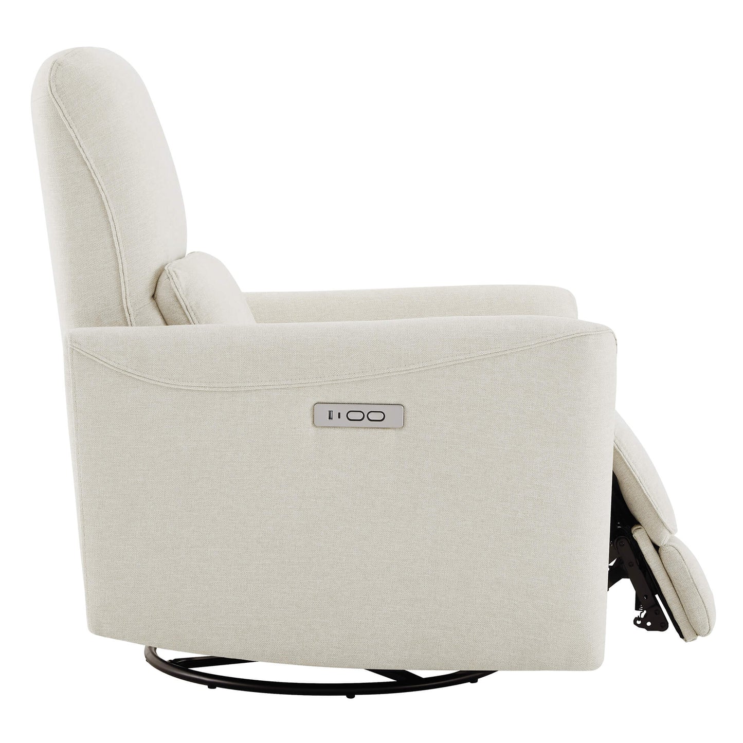 Modern Power Swivel Glider Recliner with Adjustable Headrest