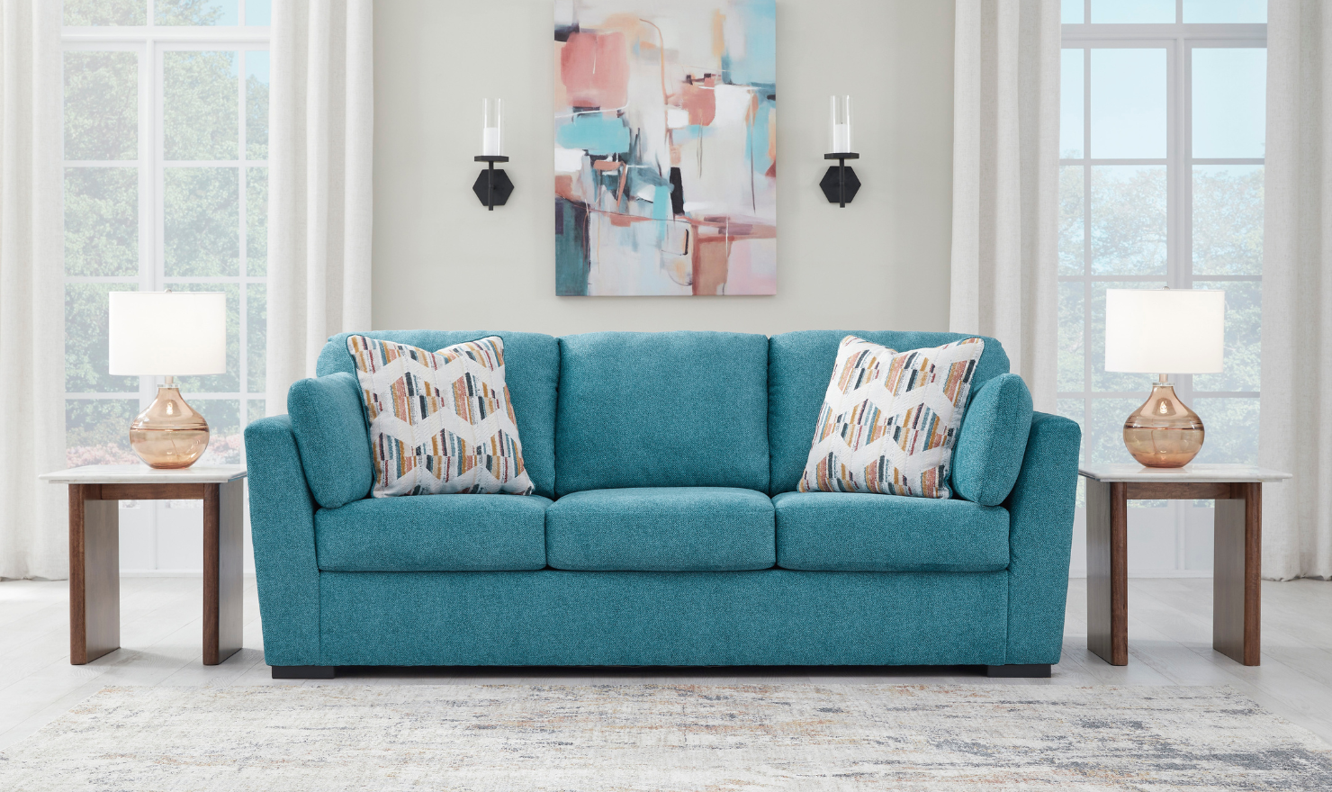 Three-Seat Sofa with Reversible Cushions in Keerwick Style