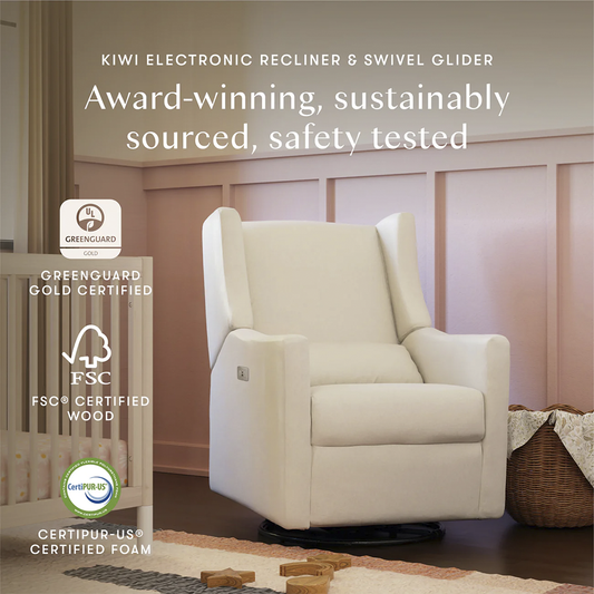 Recliner and Swivel Glider with USB Port in Kiwi Green