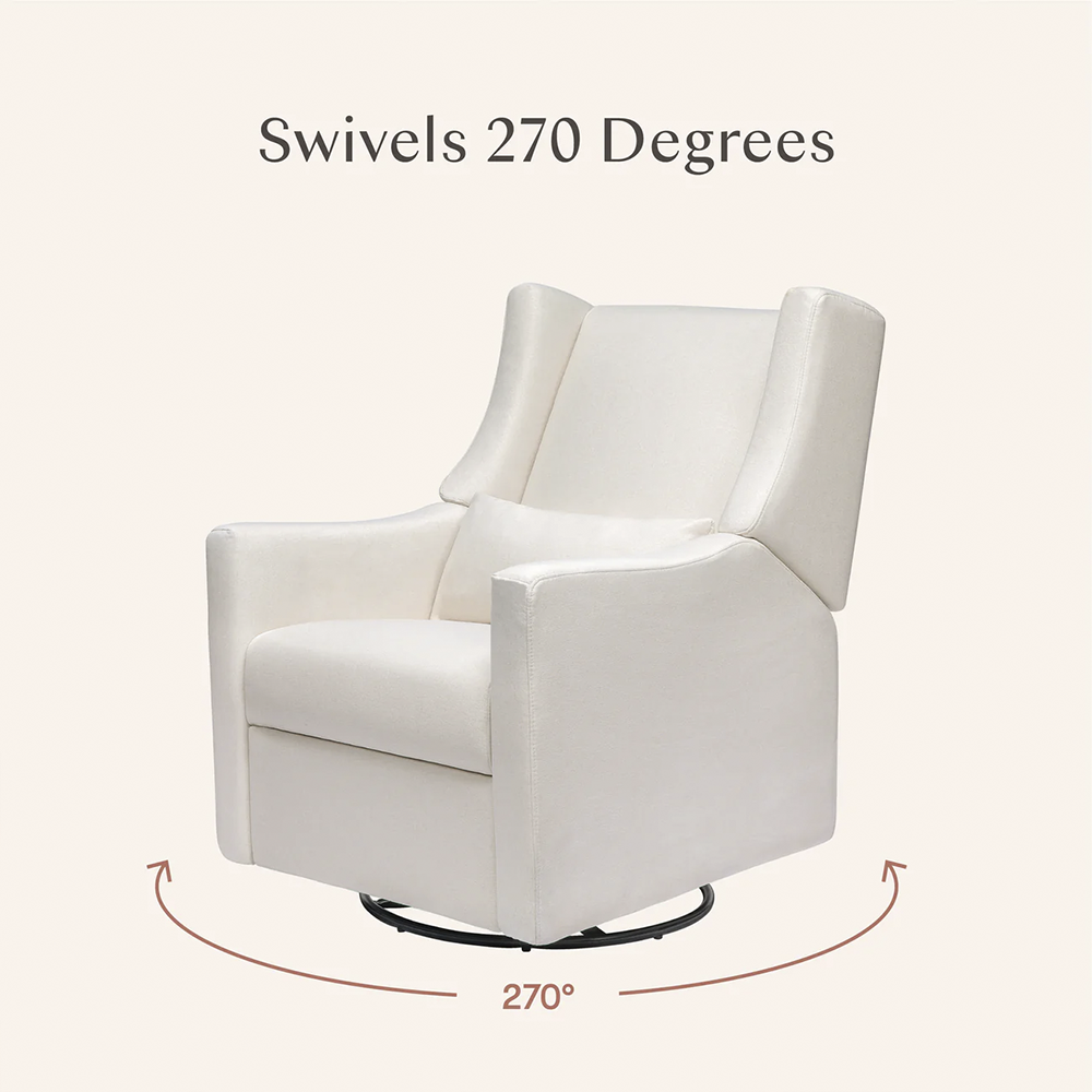 Recliner and Swivel Glider with USB Port in Kiwi Green