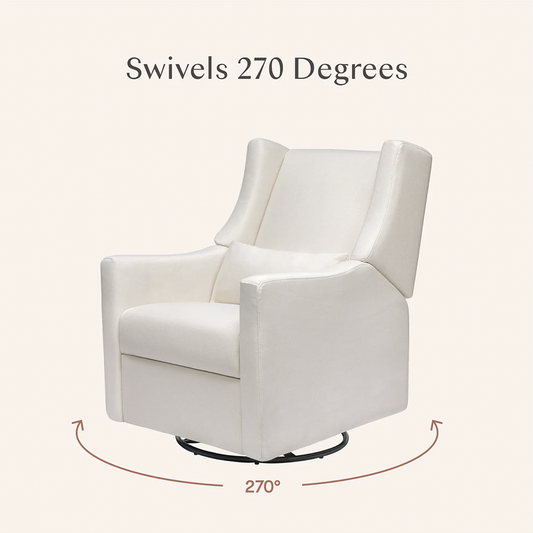 Recliner and Swivel Glider with USB Port in Kiwi Green