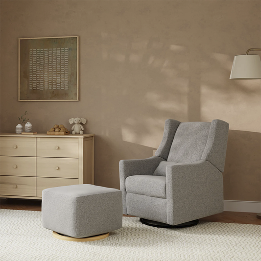 Recliner and Swivel Glider with USB Port in Kiwi Green