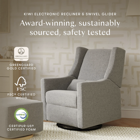 Recliner and Swivel Glider with USB Port in Kiwi Green