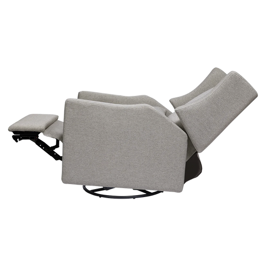Recliner and Swivel Glider with USB Port in Kiwi Green