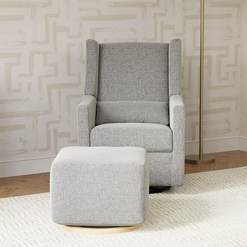Recliner and Swivel Glider with USB Port in Kiwi Green