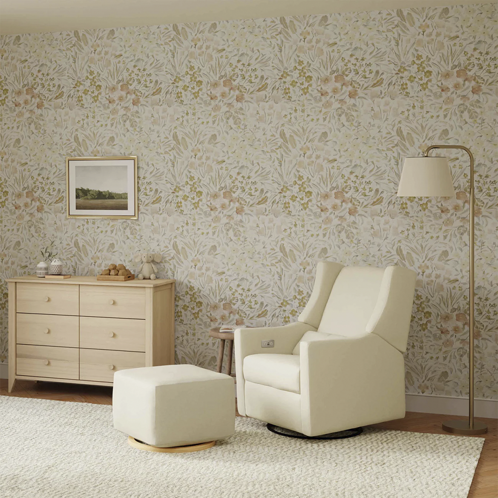 Gliding Ottoman in Kiwi Fabric