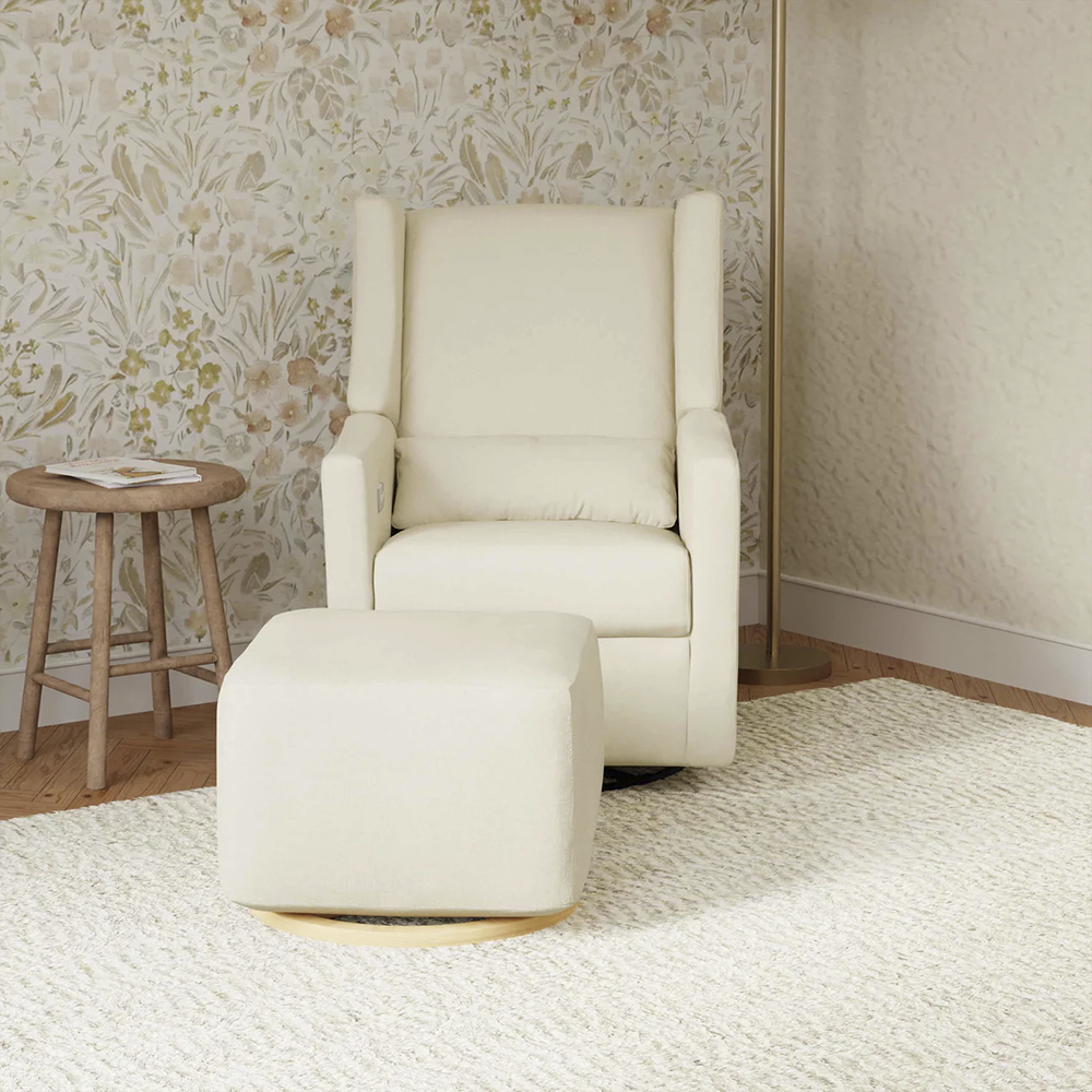 Gliding Ottoman in Kiwi Fabric