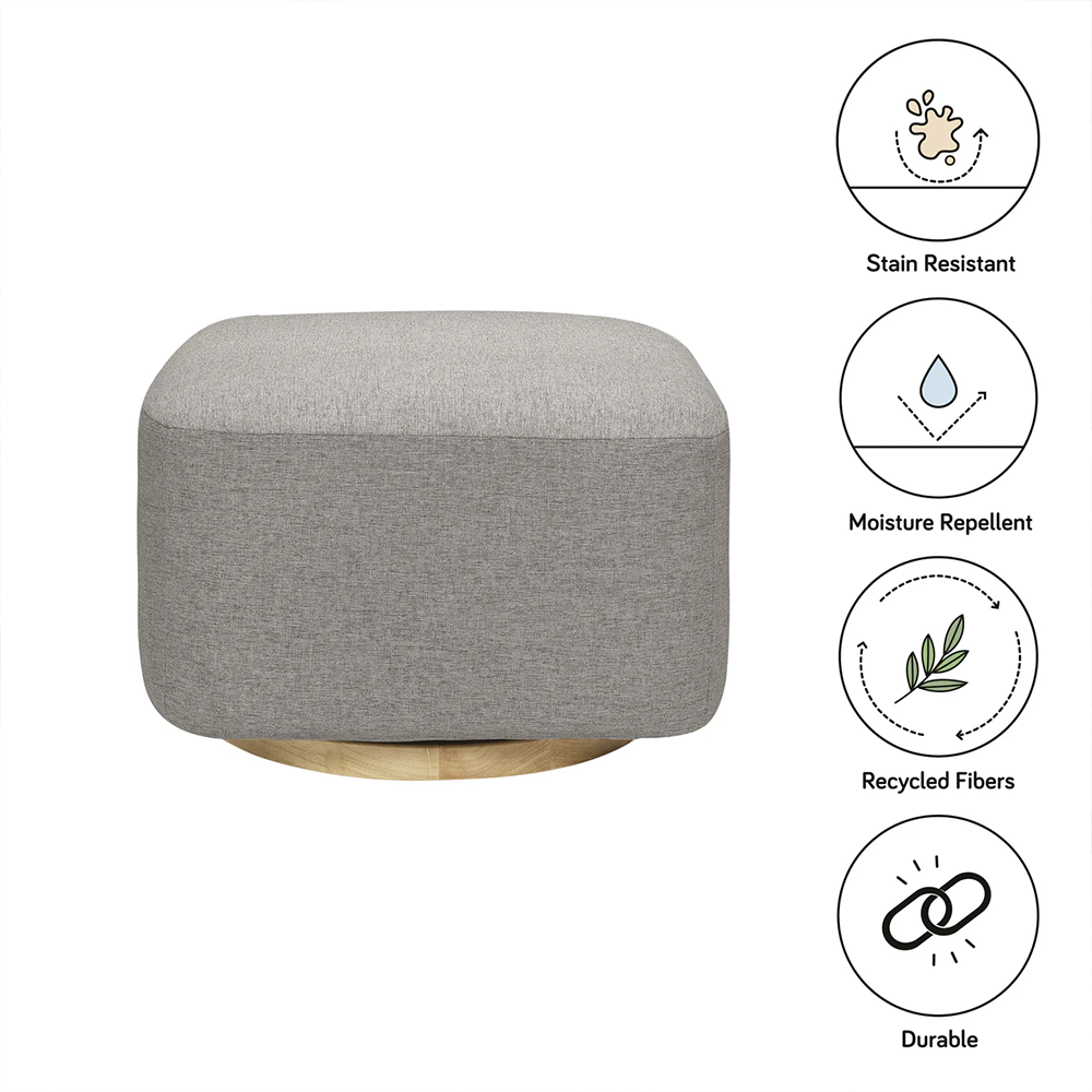 Gliding Ottoman in Kiwi Fabric