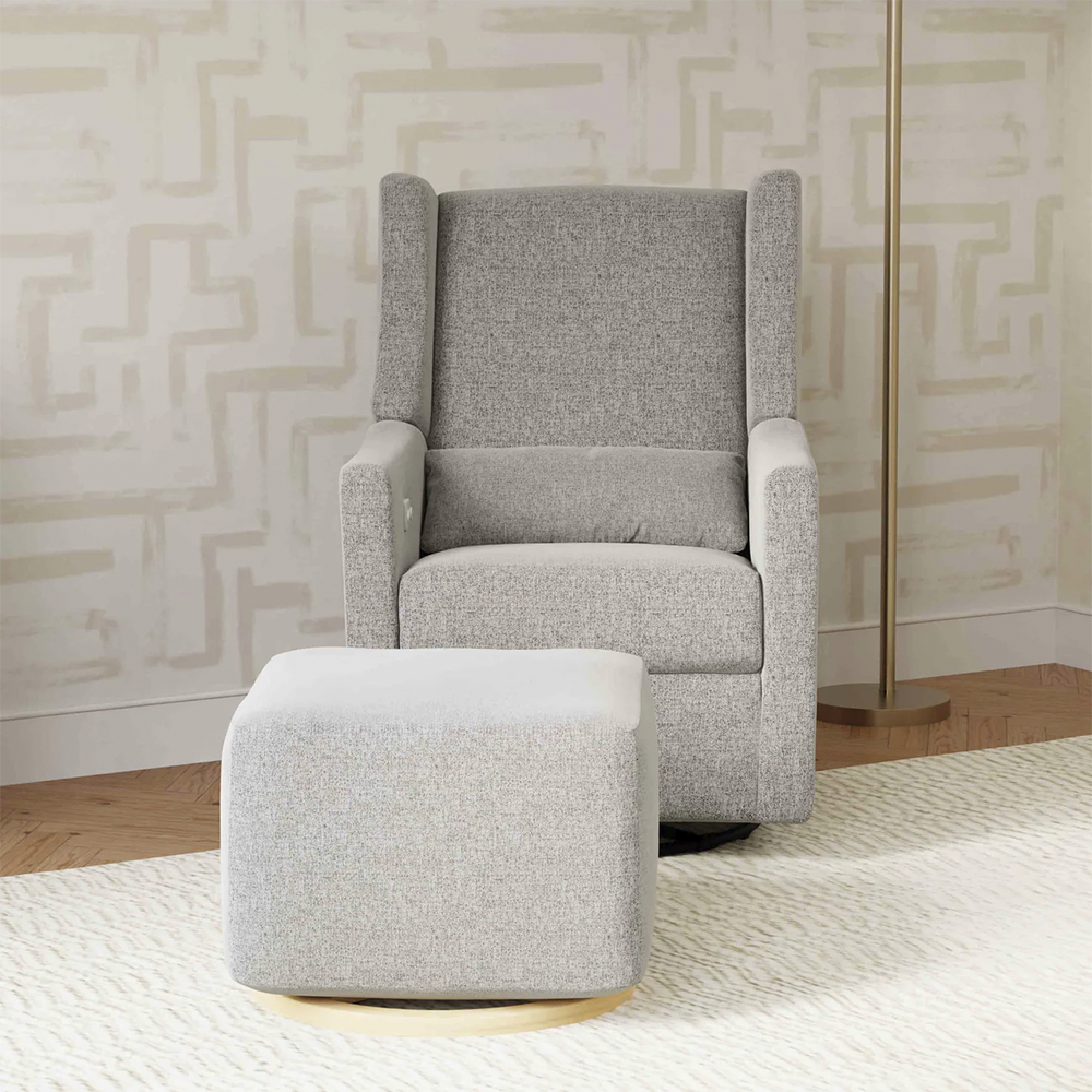 Gliding Ottoman in Kiwi Fabric