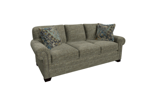 Parkston Sofa Set in Soft Grey Fabric with Clean Lines