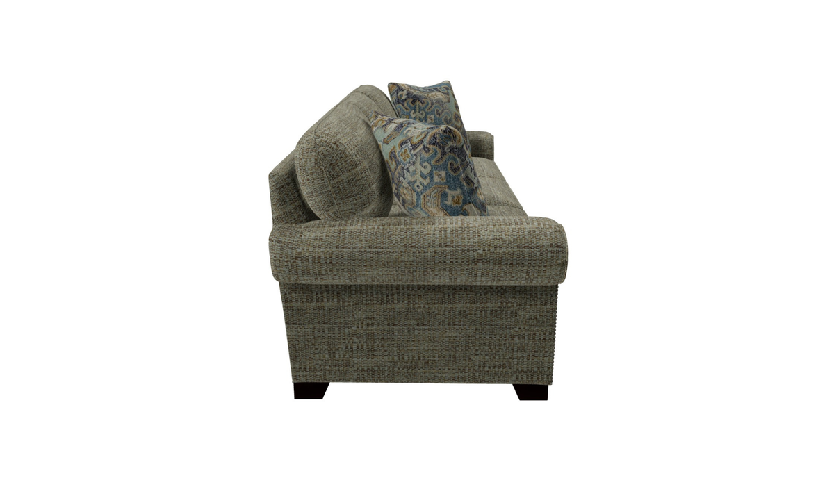 Parkston Sofa Set in Soft Grey Fabric with Clean Lines