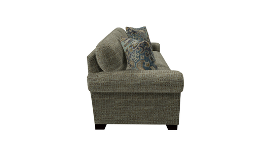 Parkston Sofa Set in Soft Grey Fabric with Clean Lines
