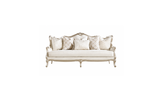 Classic 3-Seater Sofa in Champagne Gold Fabric