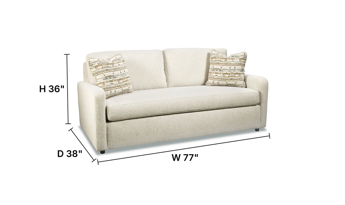 Briarwood Sofa in Rich Walnut Finish with Sleek Lines