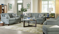 Delmont Sofa in Rich Fabric with Elegant Curved Arms
