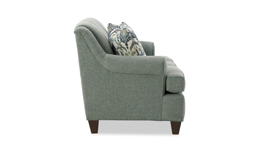 Delmont Sofa in Rich Fabric with Elegant Curved Arms