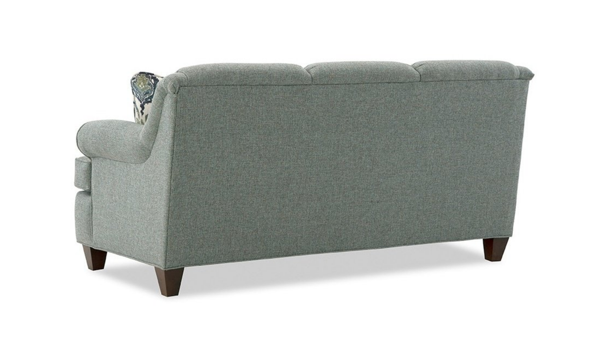Delmont Sofa in Rich Fabric with Elegant Curved Arms