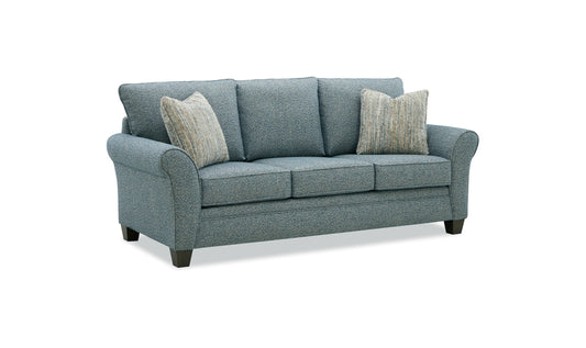 Norwood Sofa in Soft Fabric with Elegant Curved Arms