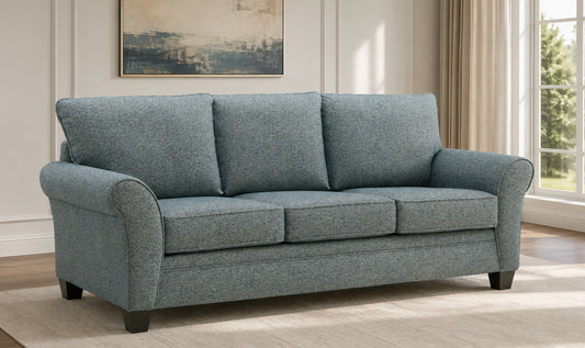 Norwood Sofa in Soft Fabric with Elegant Curved Arms