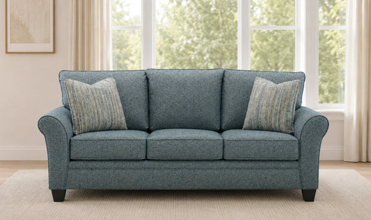 Norwood Sofa in Soft Fabric with Elegant Curved Arms