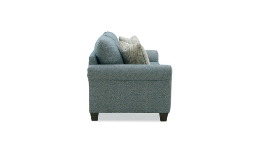Norwood Sofa in Soft Fabric with Elegant Curved Arms