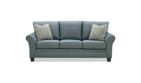 Norwood Sofa in Soft Fabric with Elegant Curved Arms