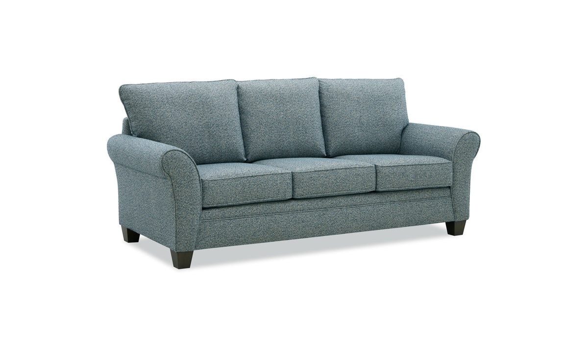 Norwood Sofa in Soft Fabric with Elegant Curved Arms