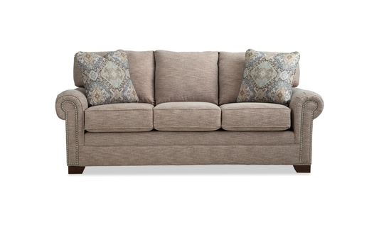 Artisan Sofa in Soft Fabric with Elegant Detailing