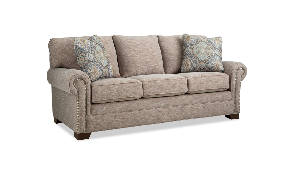 Artisan Sofa in Soft Fabric with Elegant Detailing