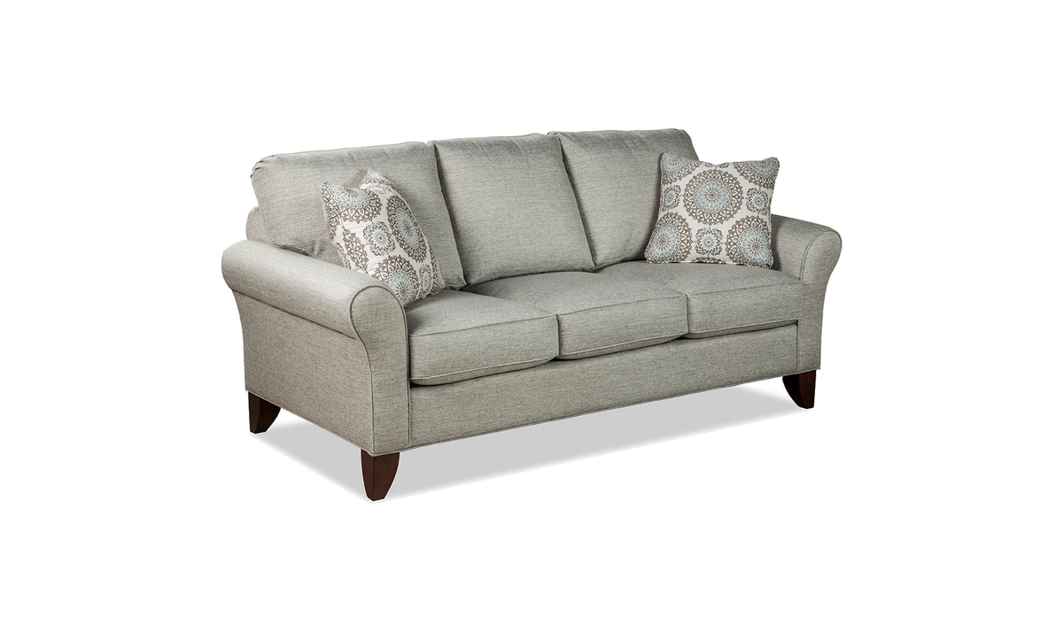 Templeton Sofa Set in Elegant Fabric with Curved Arms