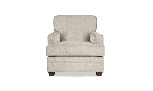 Sofa in Fabric with Tufted Back and Wooden Legs