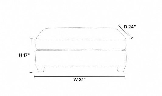 Sofa in Fabric with Tufted Back and Wooden Legs